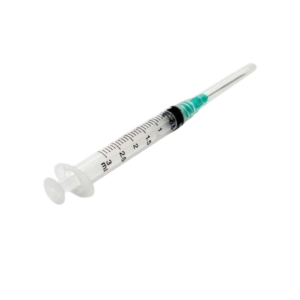 Jeringa descartable con y sin aguja
